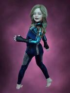 3dart barefeet blonde_hair clothed diana fanart loli pinup pragmata // 1620x2160 // 558KB