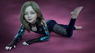 3dart barefeet blonde_hair clothed diana fanart loli pinup pragmata // 3840x2160 // 1023KB