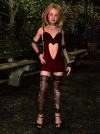 3dart Ashley blonde_hair clothed pinup // 1620x2160 // 931KB